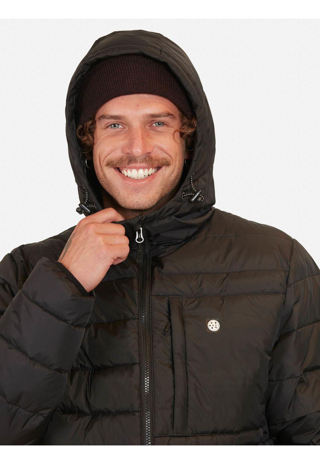 Parka Puffa Hauula Black Negro Maui And Sons-2