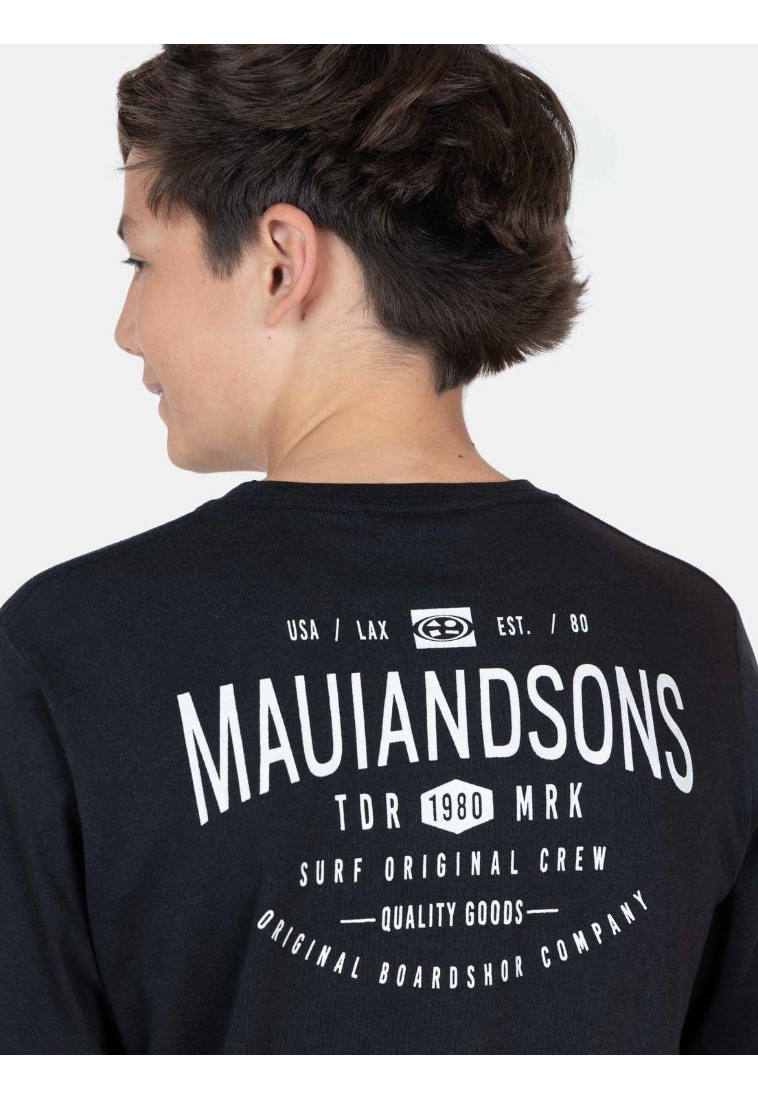 Polera ML Active Negro Infantil Maui And Sons-2