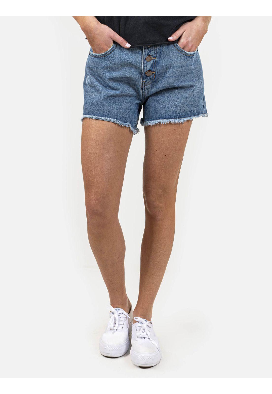 Short Jeans Mujer Azul Maui and Sons-0