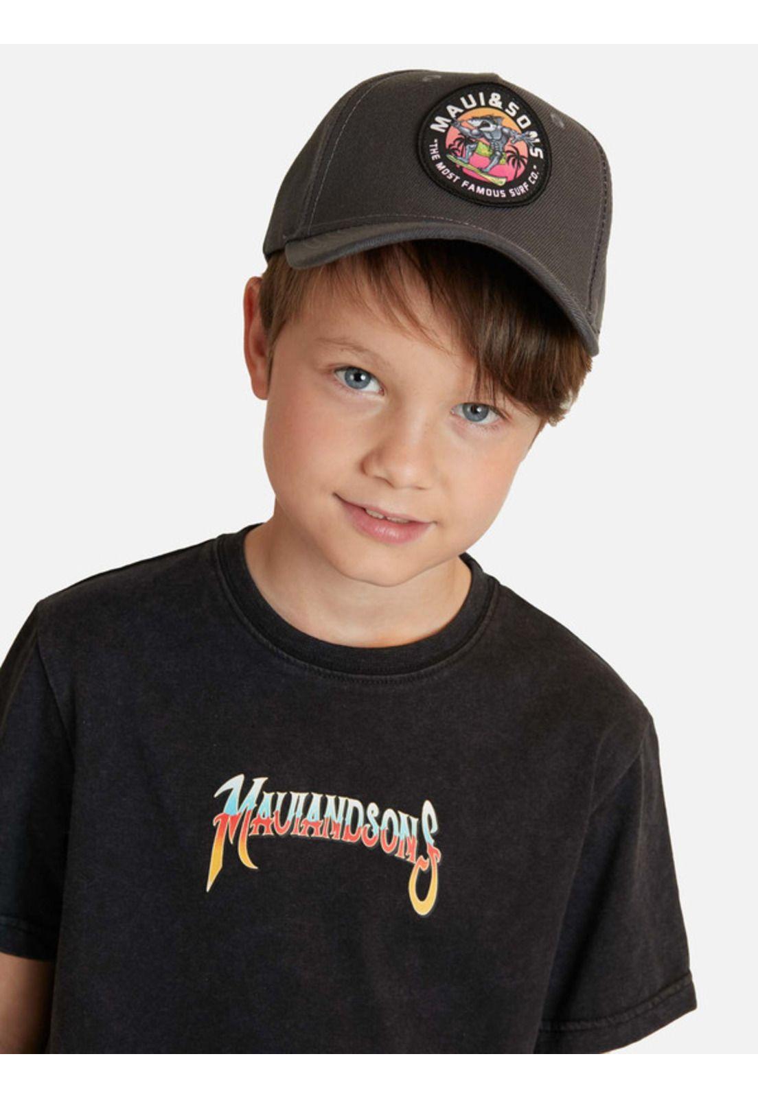 Polera Motor Tattoo Niño Negro Maui And Sons-2