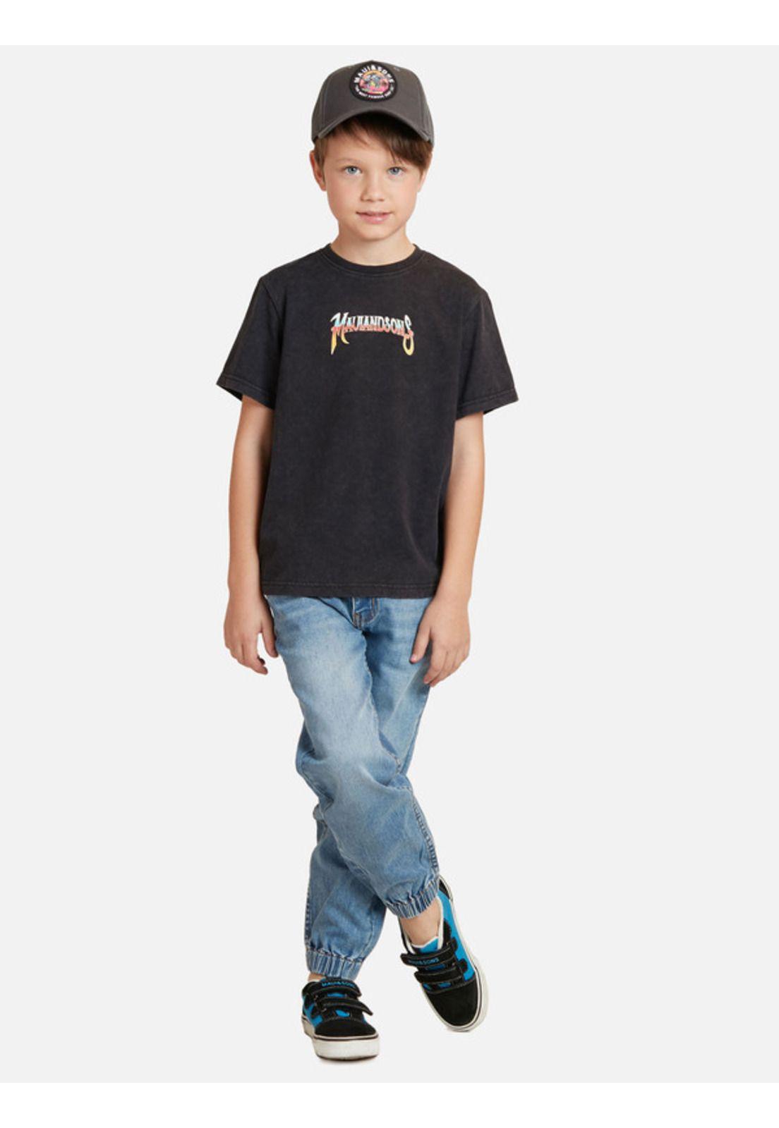 Polera Motor Tattoo Niño Negro Maui And Sons-3
