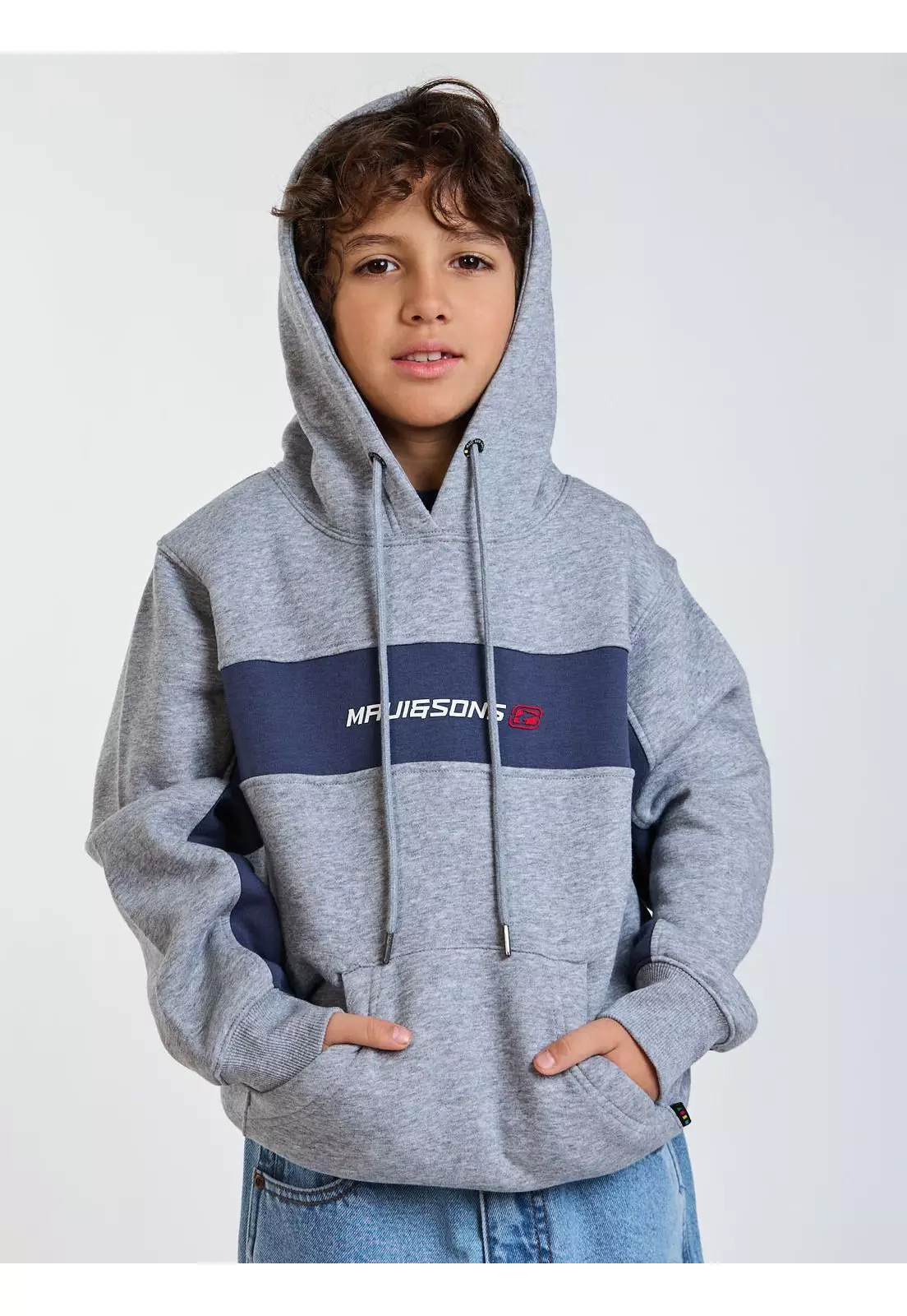 Poleron Canguro Soul Gris Infantil Maui and Sons-5