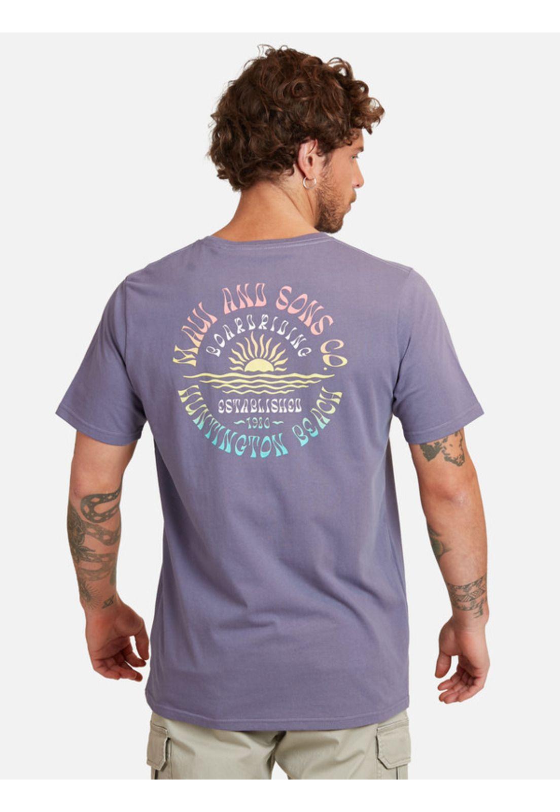 Polera Surfer Hombre Morado Maui And Sons-1