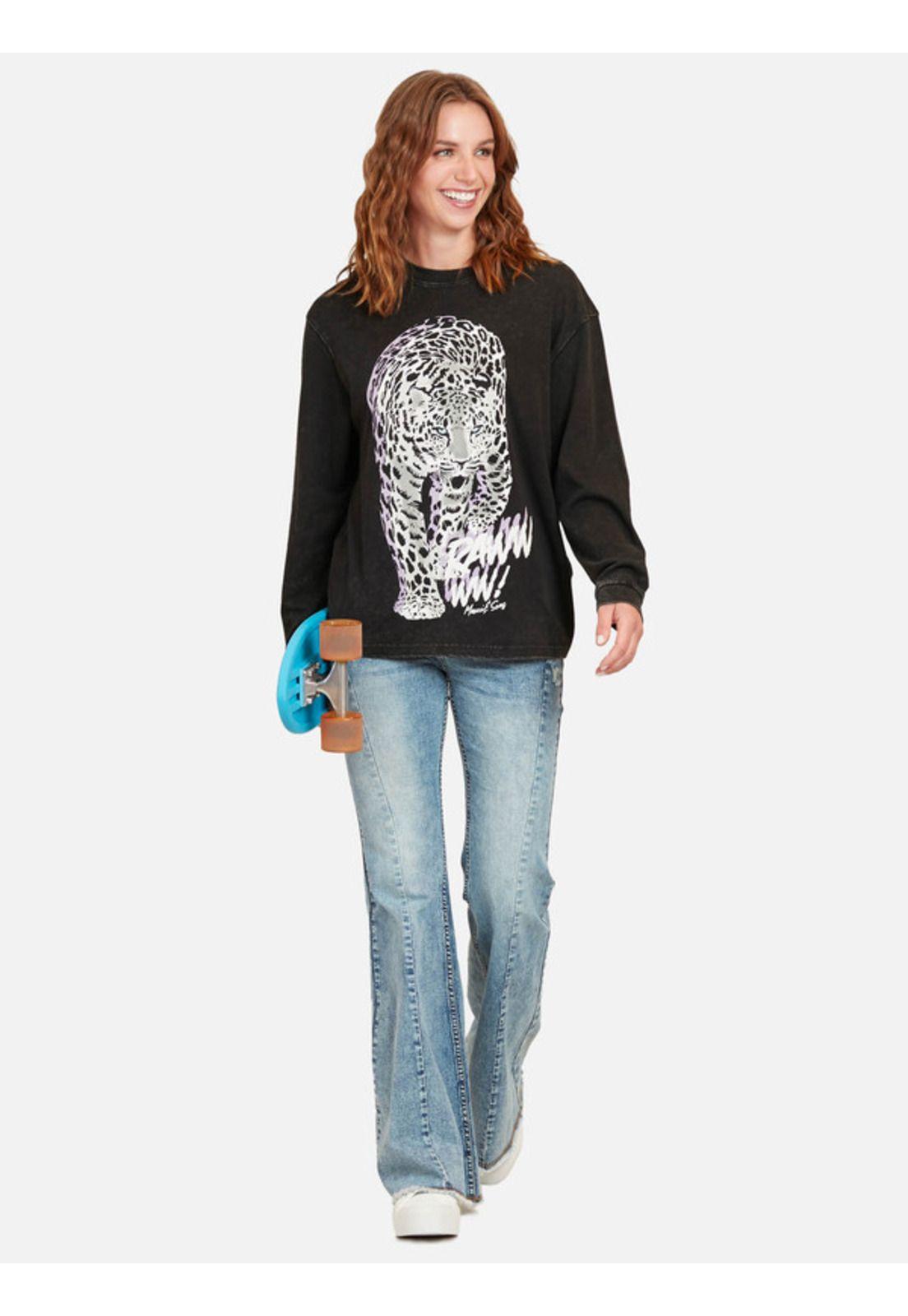 Polera Raww By Maui And Sons Mujer Negro Maui And Sons-3