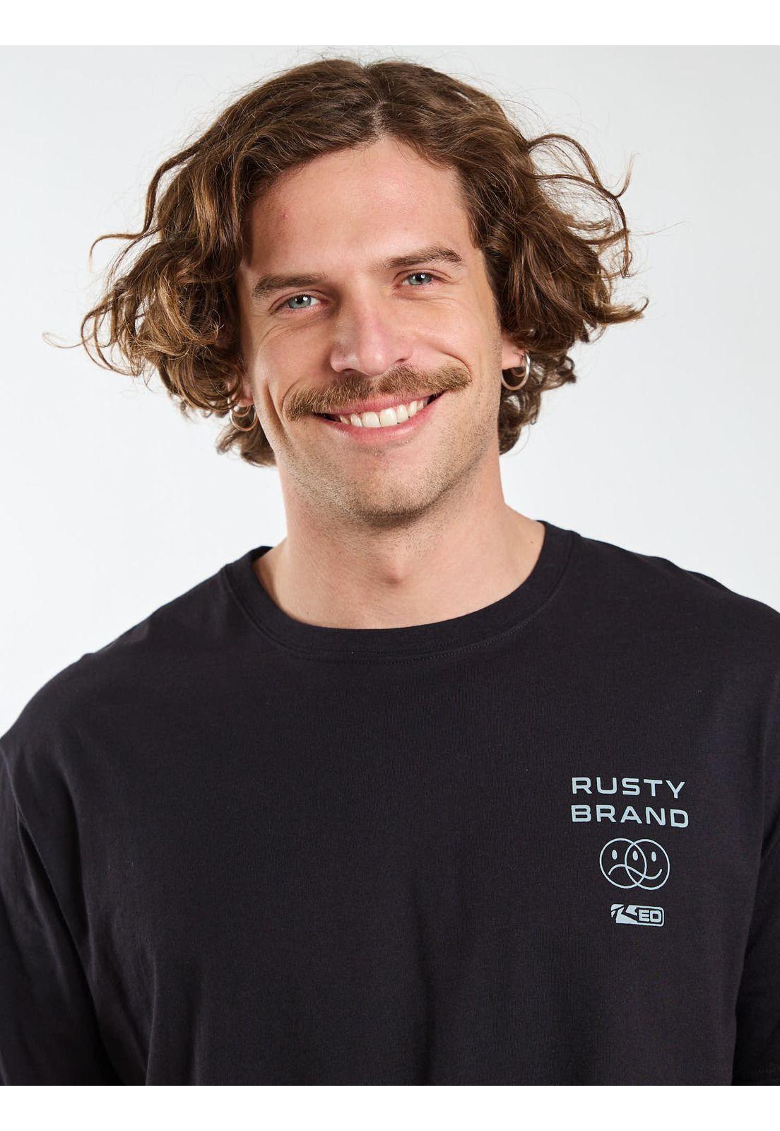 Polera MC Shoreline Negro Hombre Rusty-4