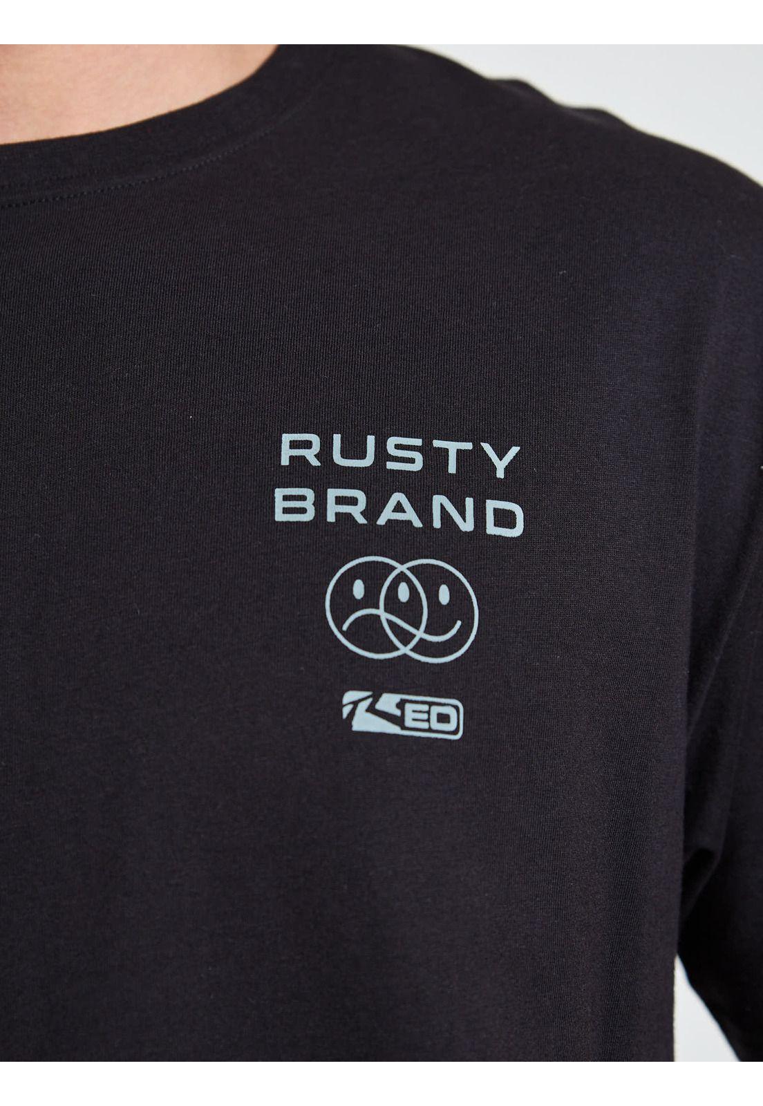 Polera MC Shoreline Negro Hombre Rusty-5