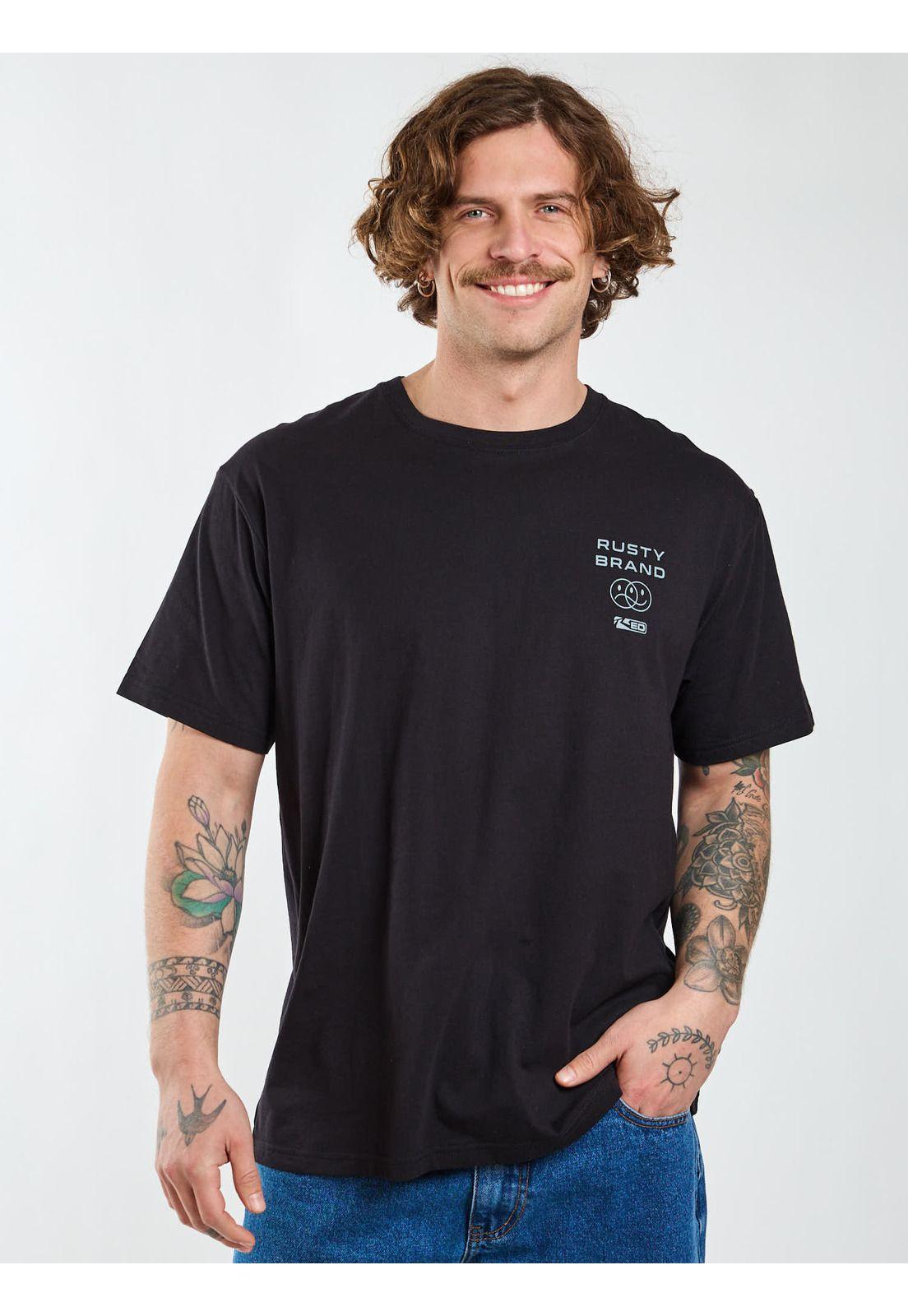 Polera MC Shoreline Negro Hombre Rusty-6