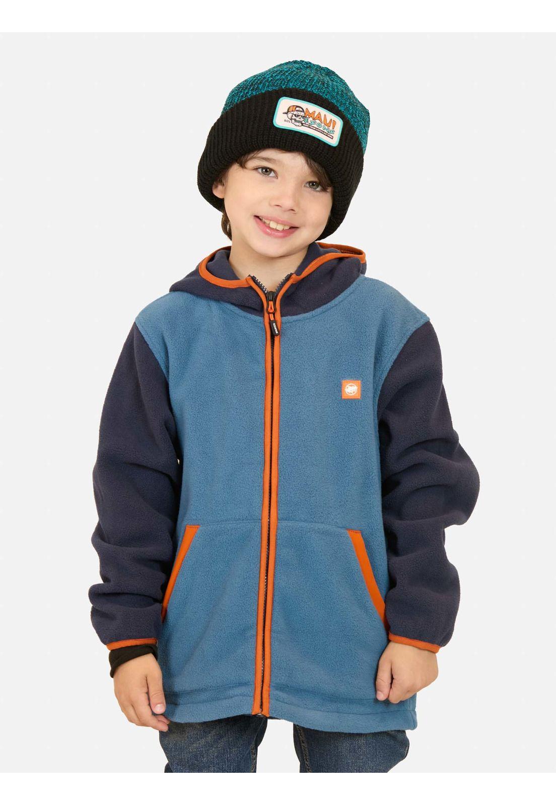 Poleron Micropolar Coastal Celeste Infantil Maui And Sons-0
