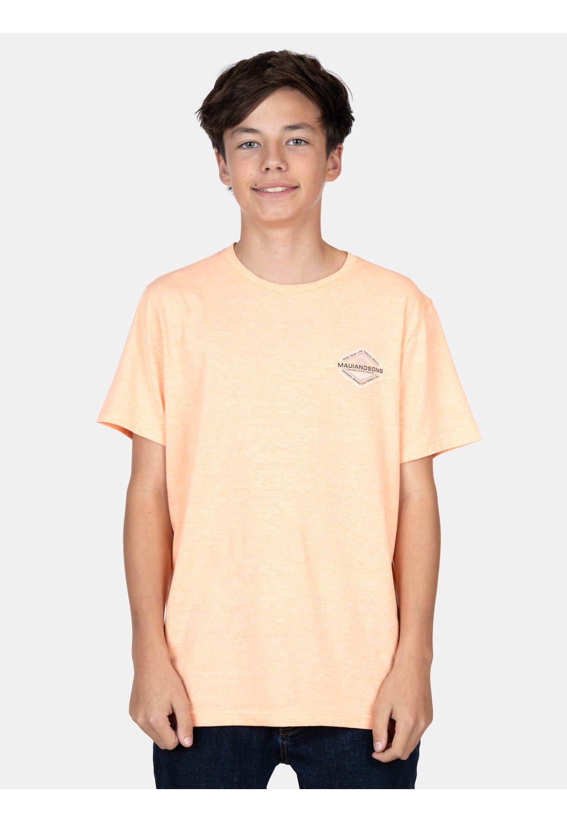 Polera MC Agua Naranja Infantil Maui And Sons-0