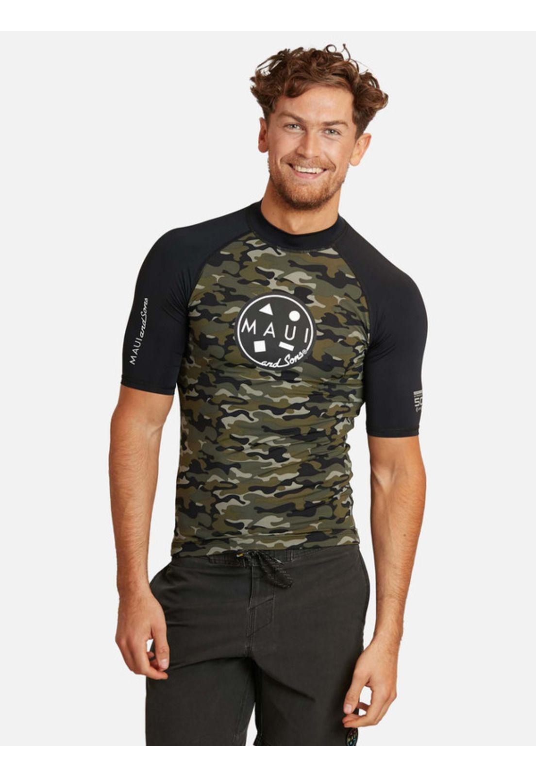 Polera UVP Tropical UV Armor Multicolor Hombre Maui and sons-0