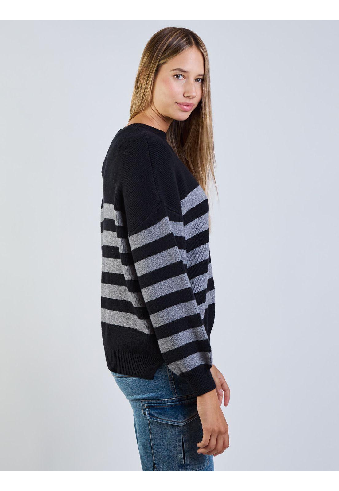 Sweater Silvae Negro Mujer Maui And Sons-2