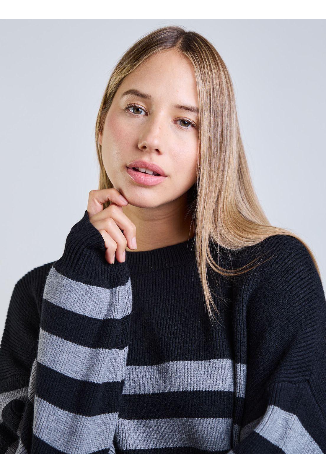 Sweater Silvae Negro Mujer Maui And Sons-3