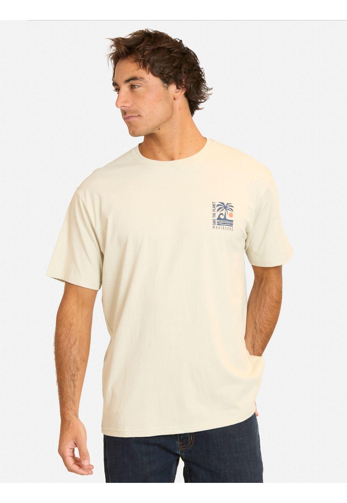 Polera MC Faruk Beige Hombre Maui And Sons-0