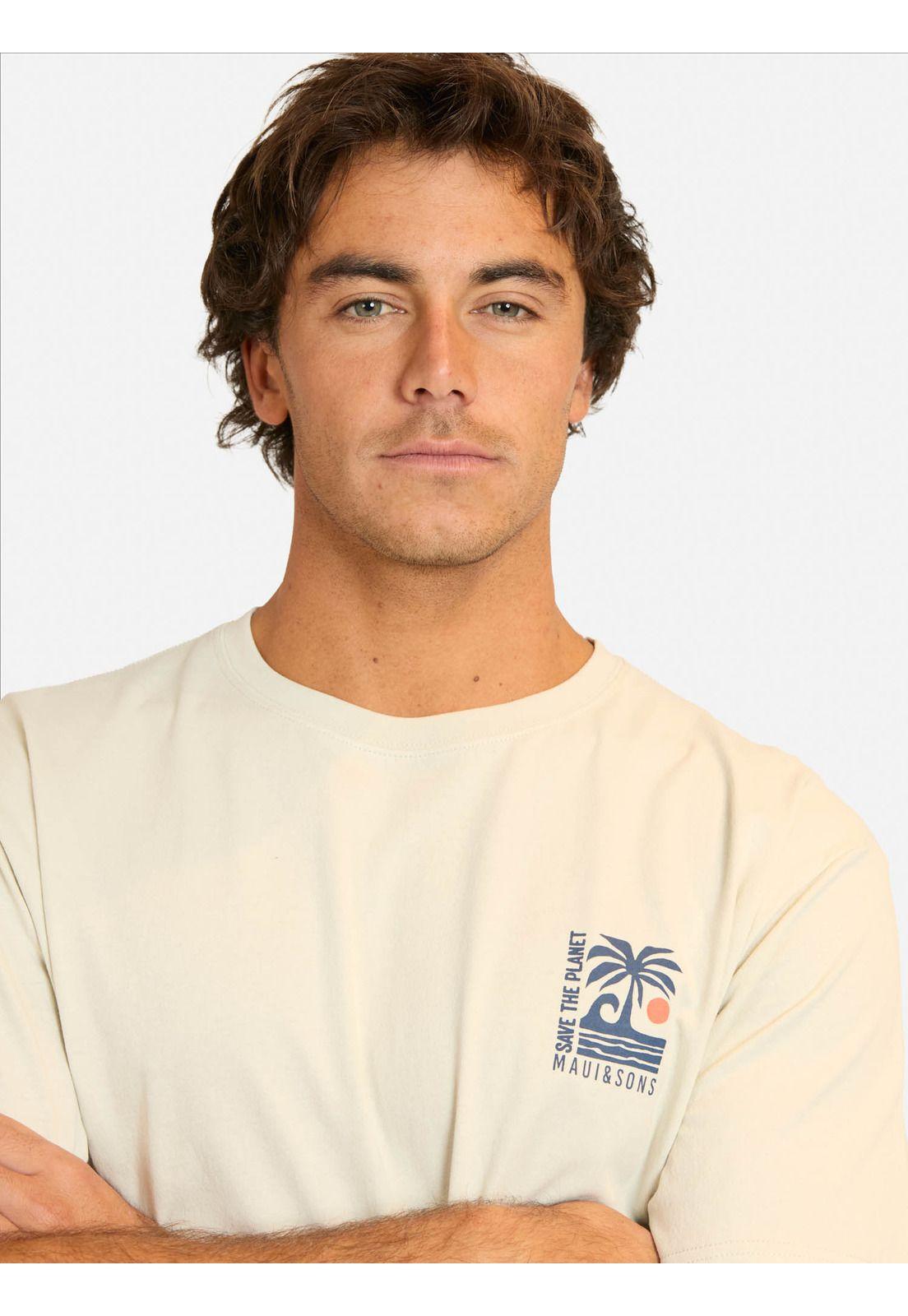 Polera MC Faruk Beige Hombre Maui And Sons-2