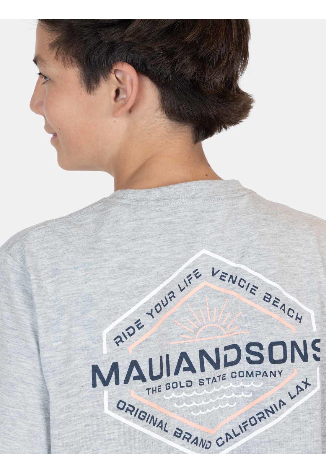 Polera MC Agua Gris Infantil Maui And Sons-2