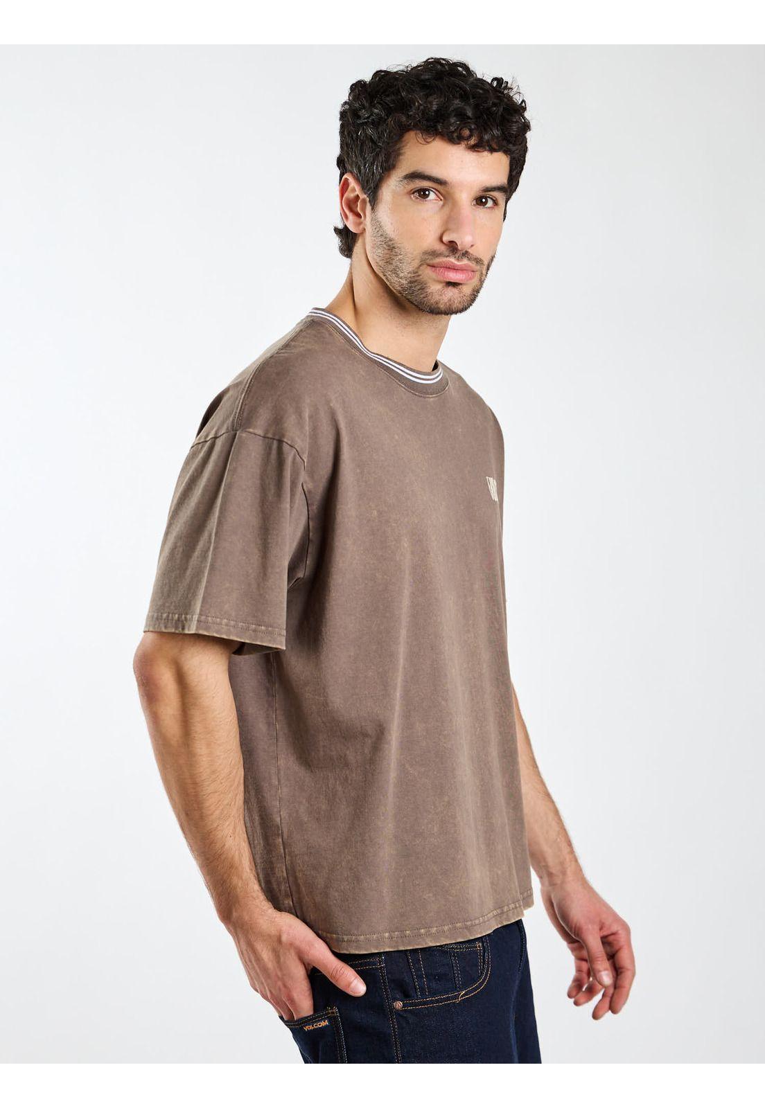 Polera Boxy Fenderbender Café Hombre Volcom-2