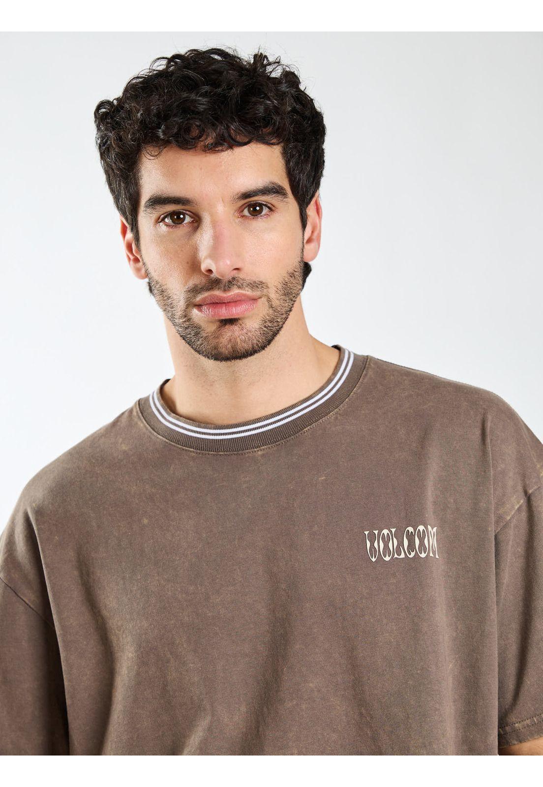 Polera Boxy Fenderbender Café Hombre Volcom-3