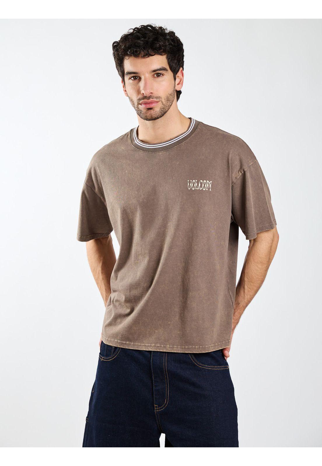 Polera Boxy Fenderbender Café Hombre Volcom-5