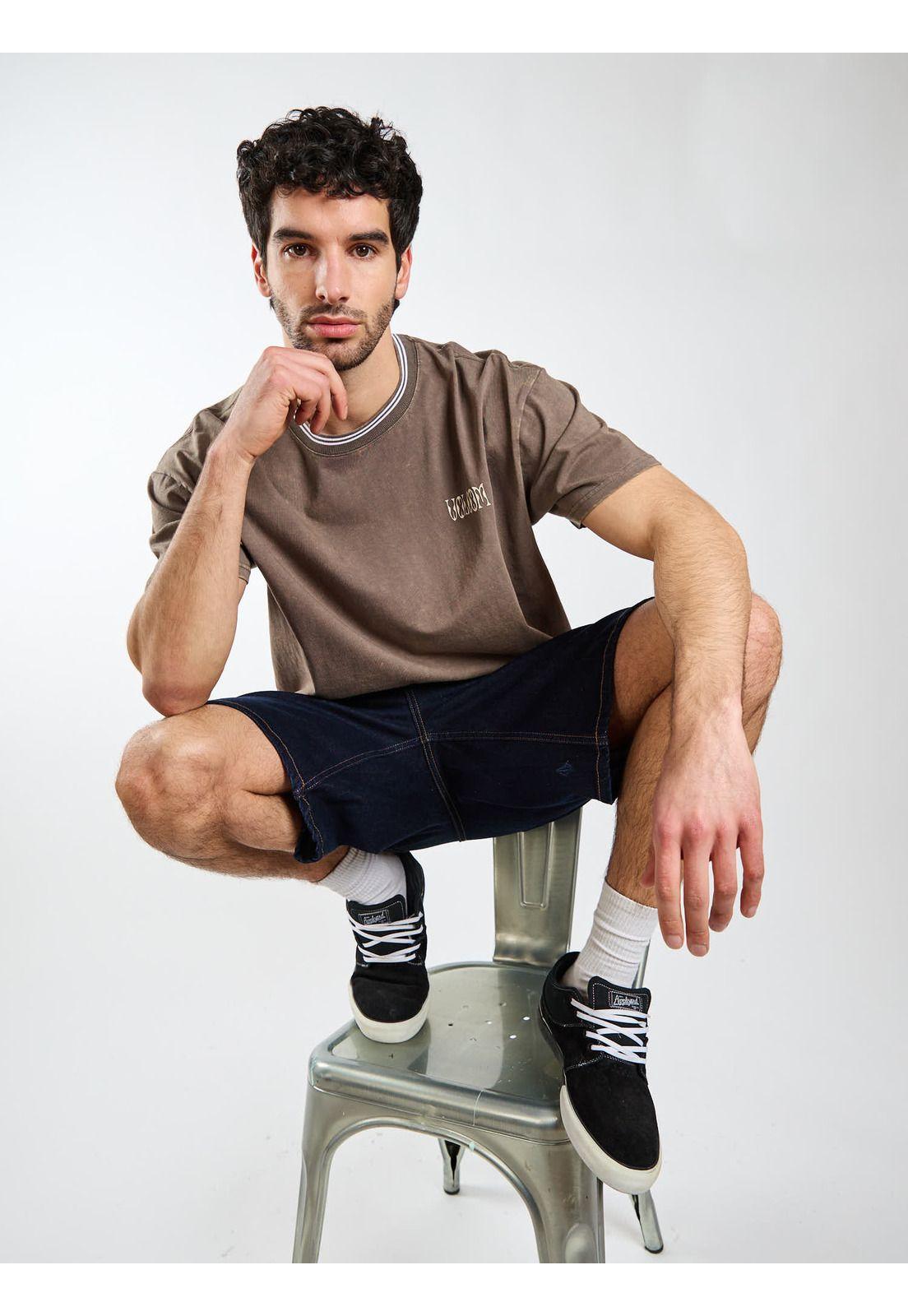 Polera Boxy Fenderbender Café Hombre Volcom-6