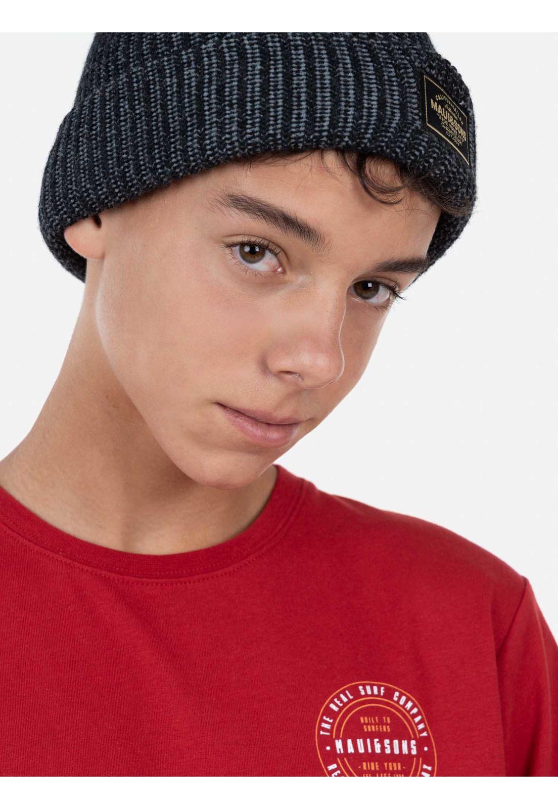 Polera EST. LIFE. 1980 LS TEE Juvenil Rojo Maui & Sons-2