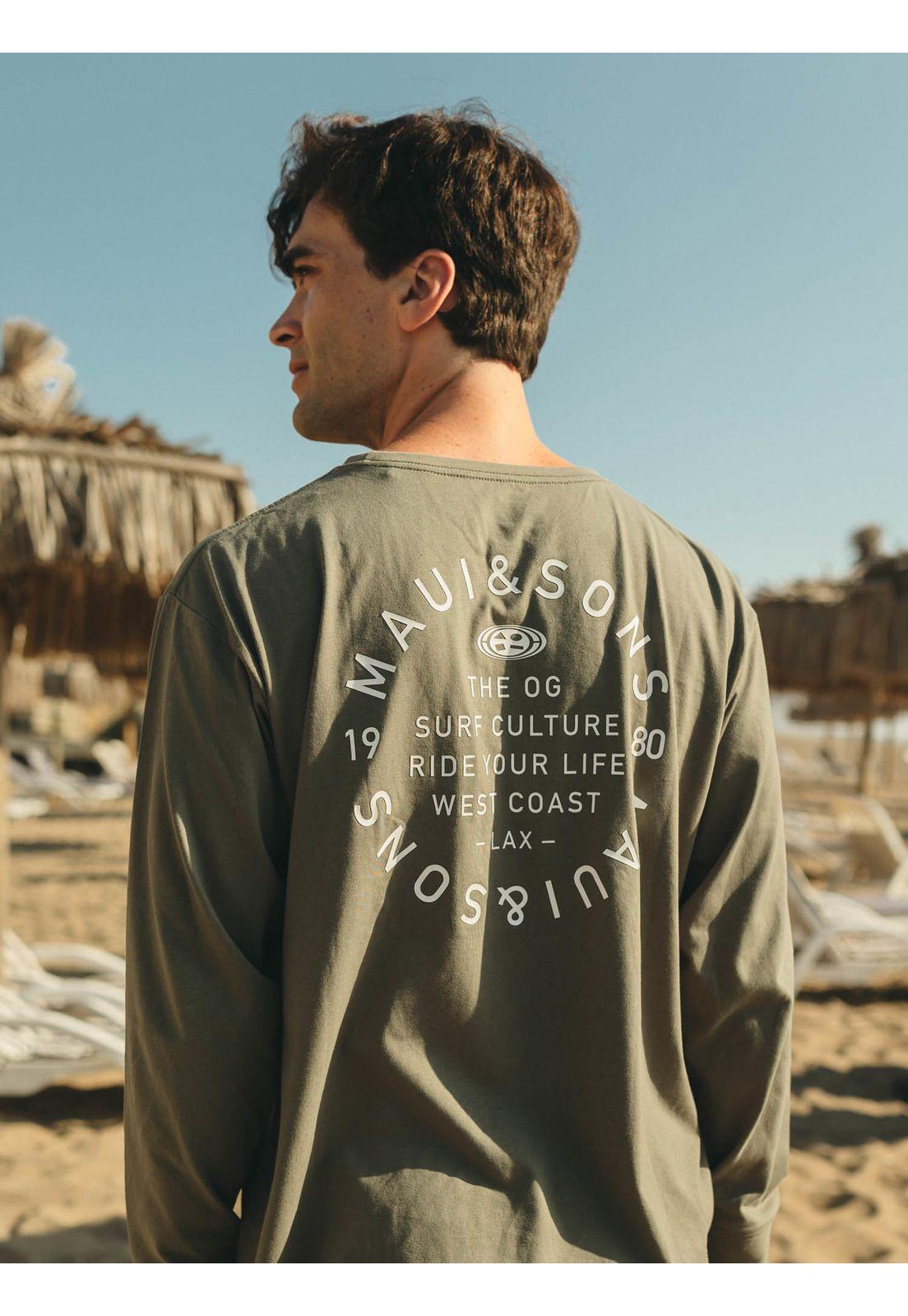 Polera ML Moanae Verde Hombre Maui And Sons-2