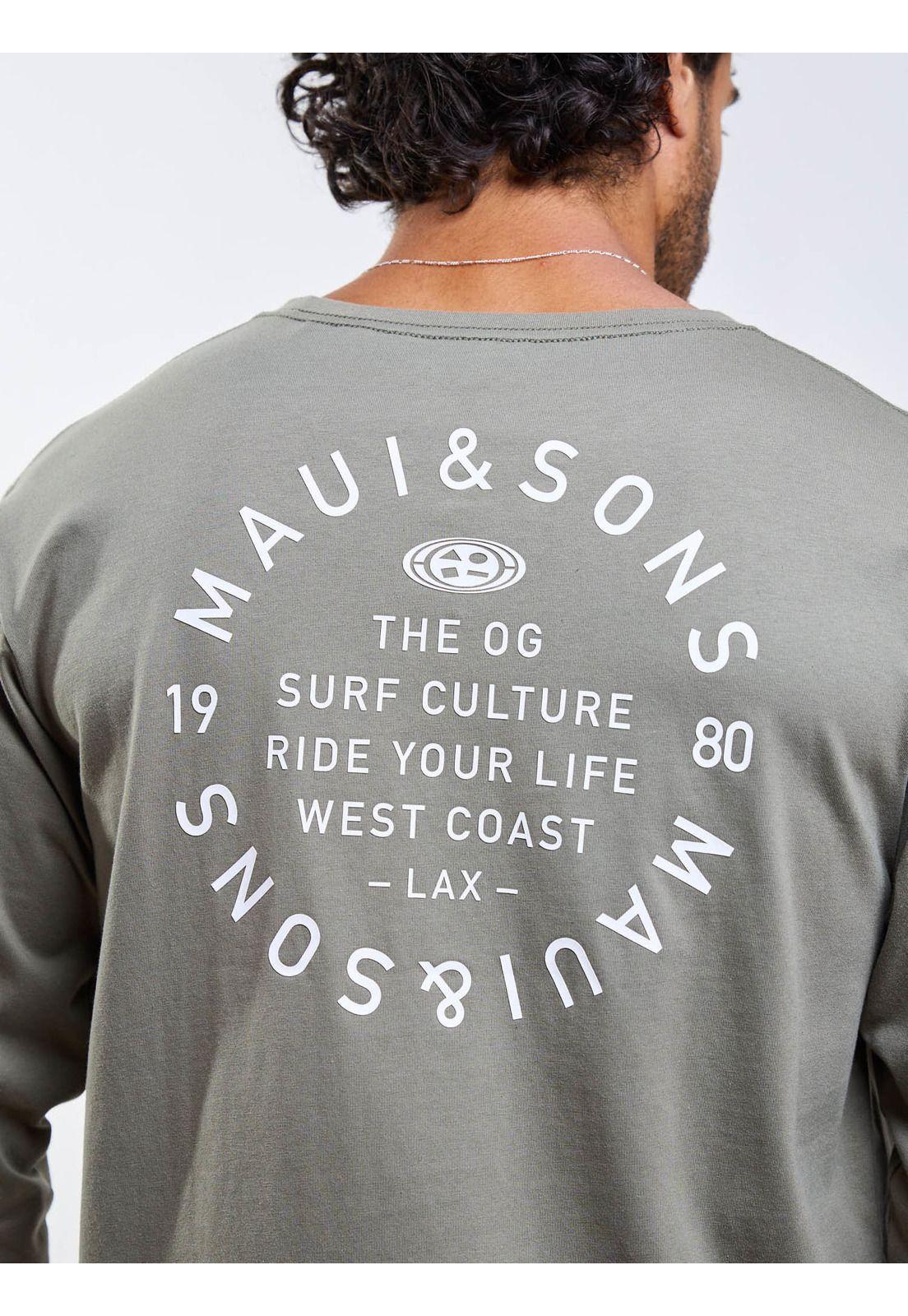 Polera ML Moanae Verde Hombre Maui And Sons-8