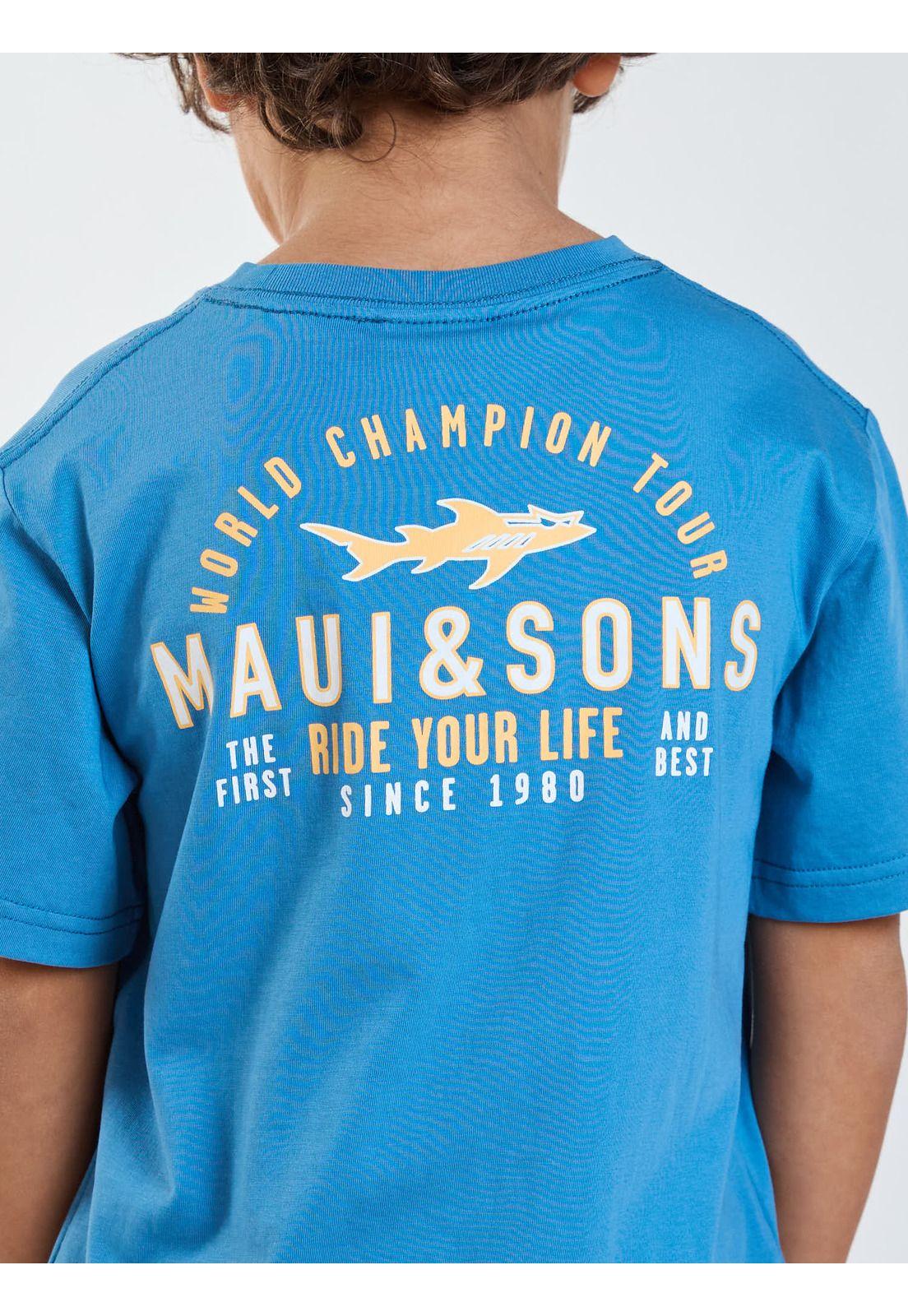 Polera MC Wild Azul Infantil Maui and Sons-3