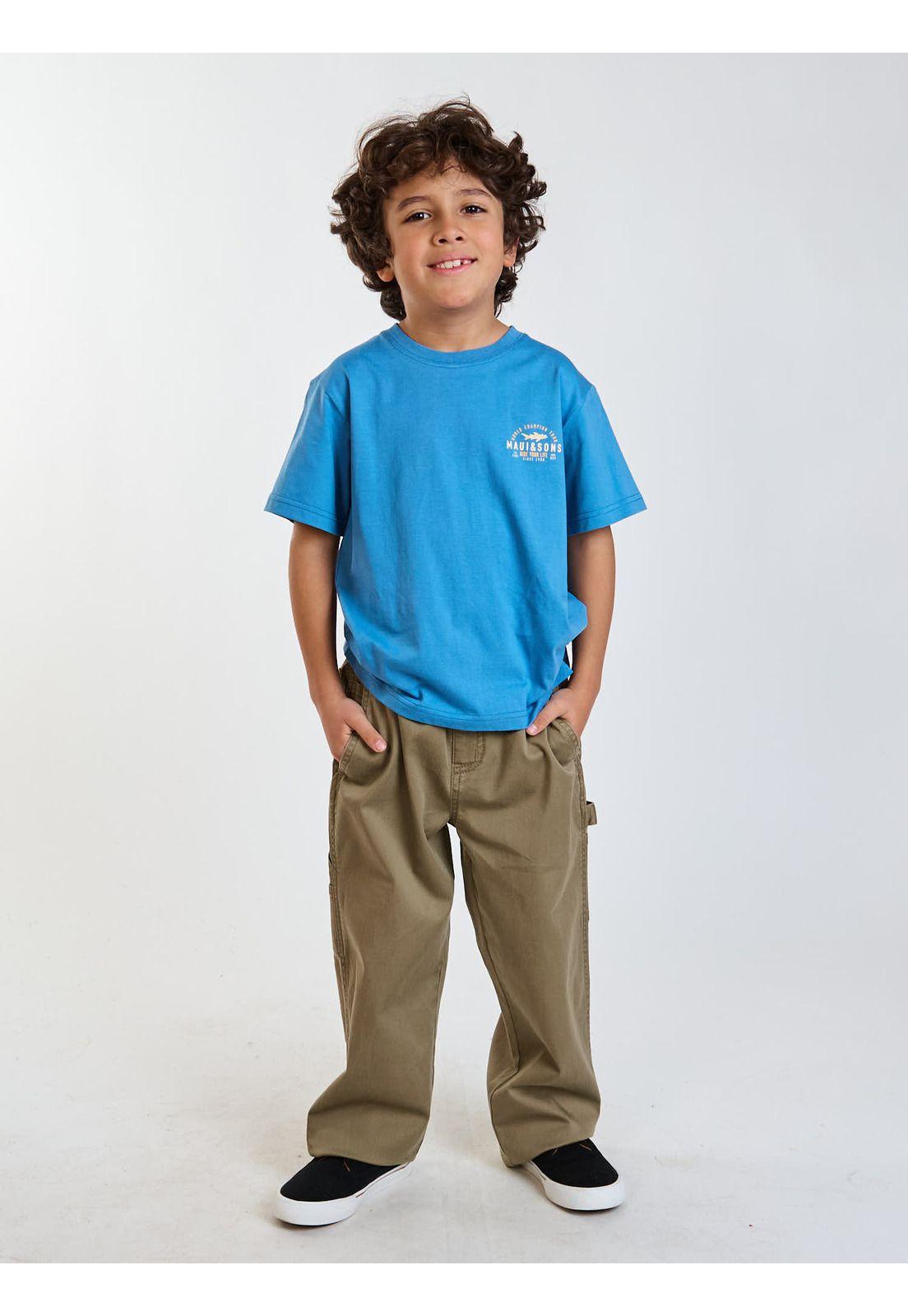 Polera MC Wild Azul Infantil Maui and Sons-6