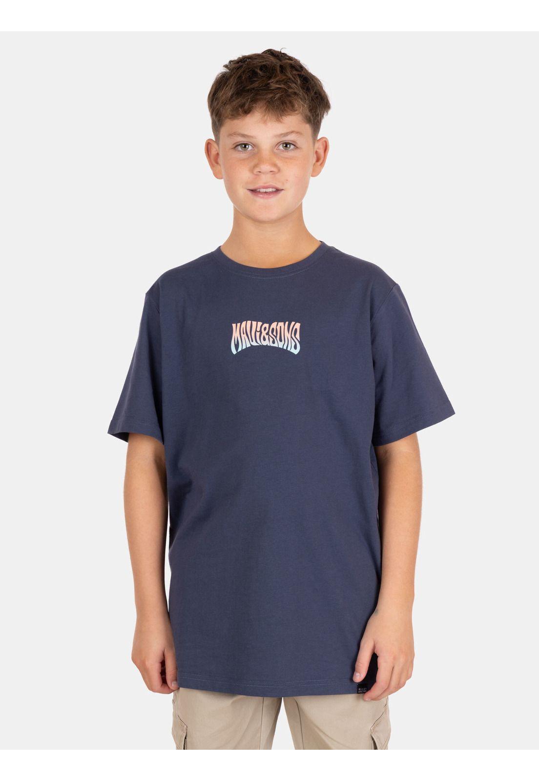 Polera MC BoardSkin Azul Infantil Maui And Sons-0