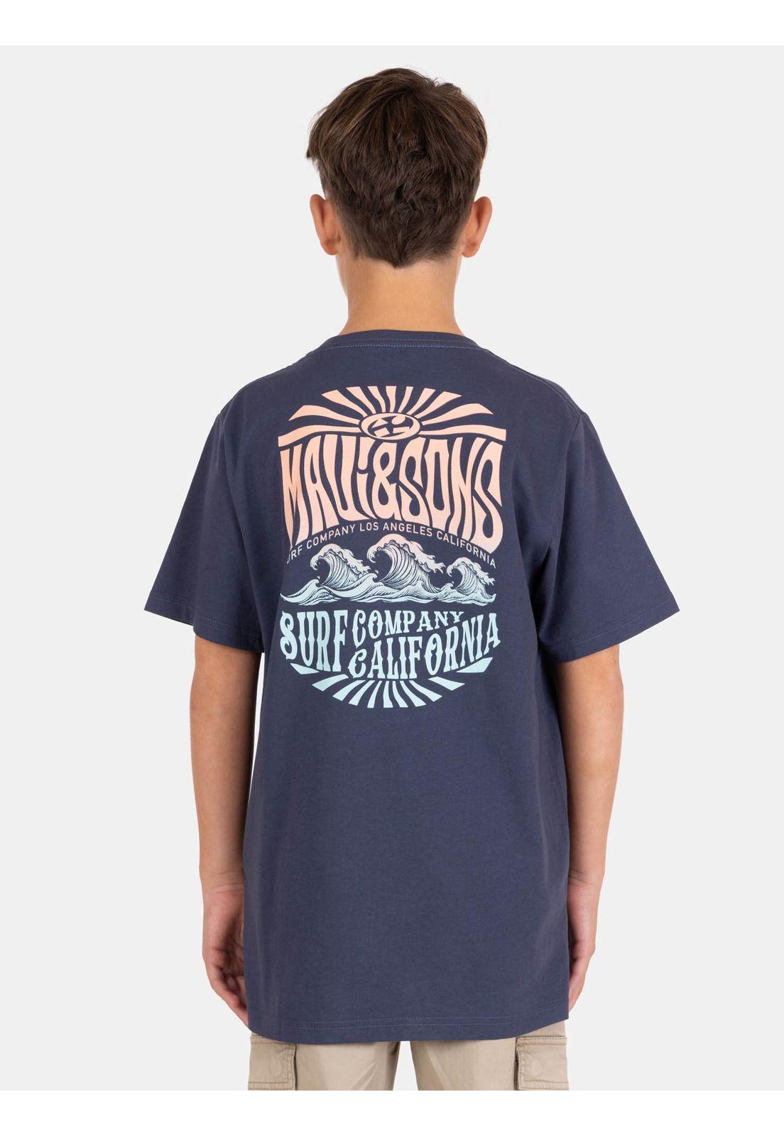 Polera MC BoardSkin Azul Infantil Maui And Sons-1
