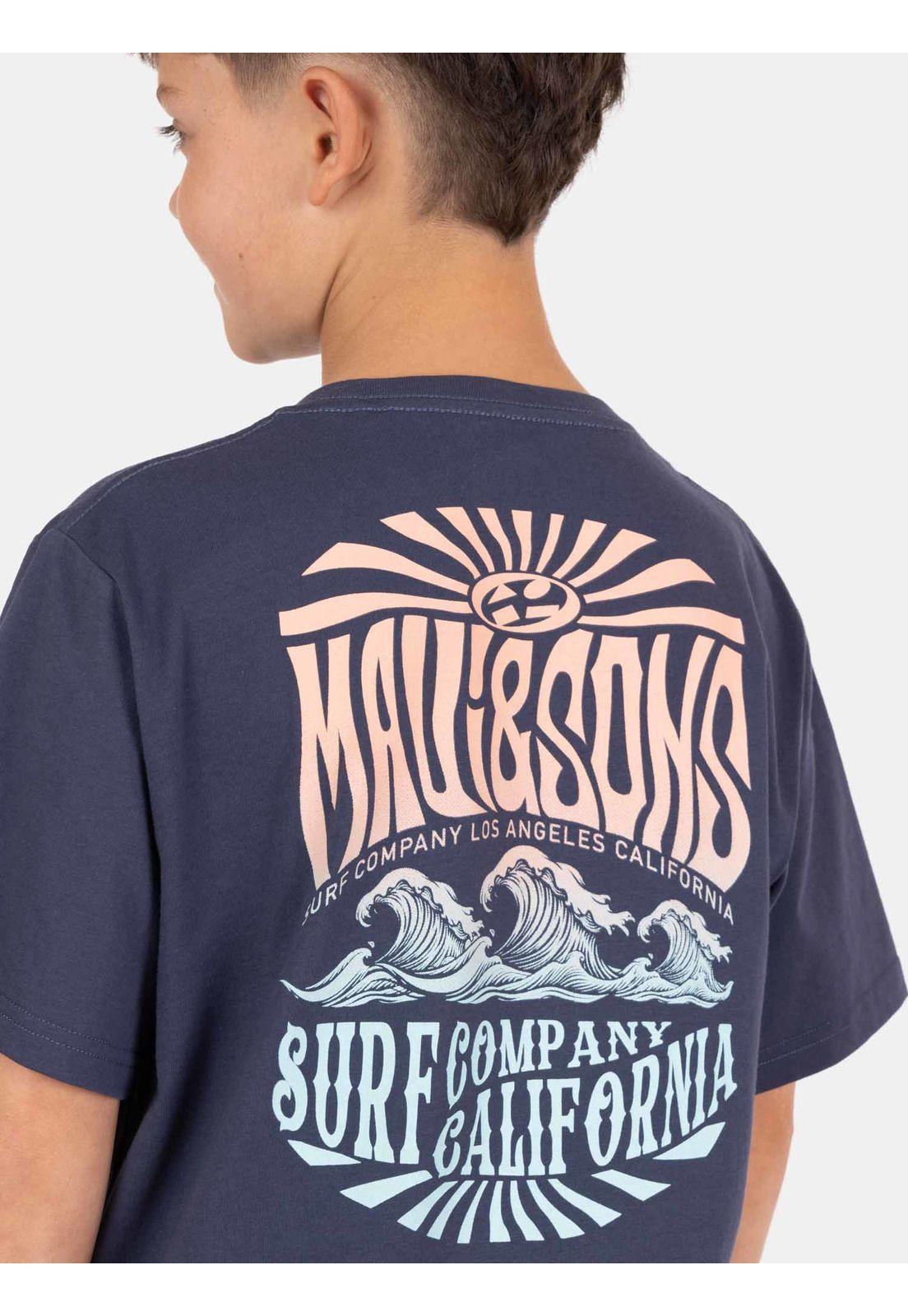 Polera MC BoardSkin Azul Infantil Maui And Sons-2