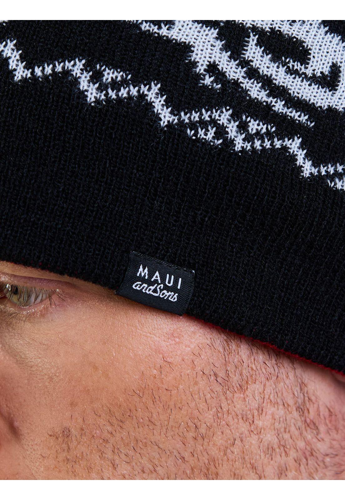 Gorro Madness Reversible Negro Hombre Maui And Sons-3