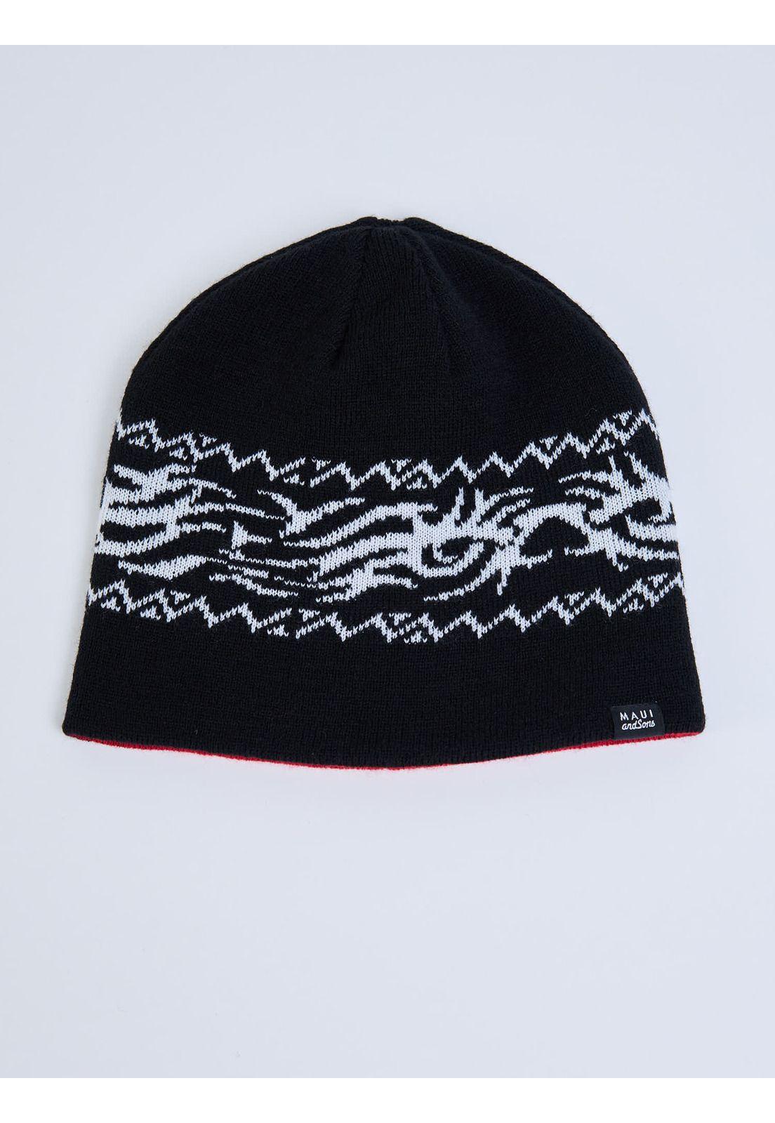 Gorro Madness Reversible Negro Hombre Maui And Sons-4