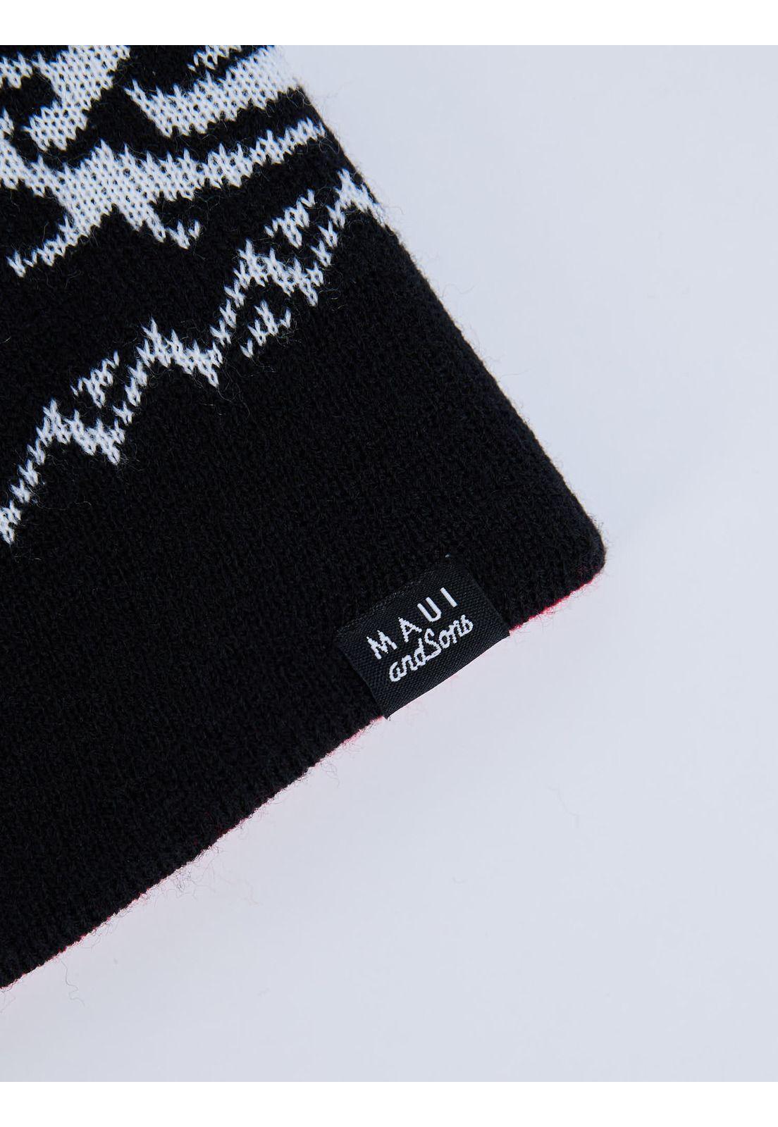 Gorro Madness Reversible Negro Hombre Maui And Sons-5