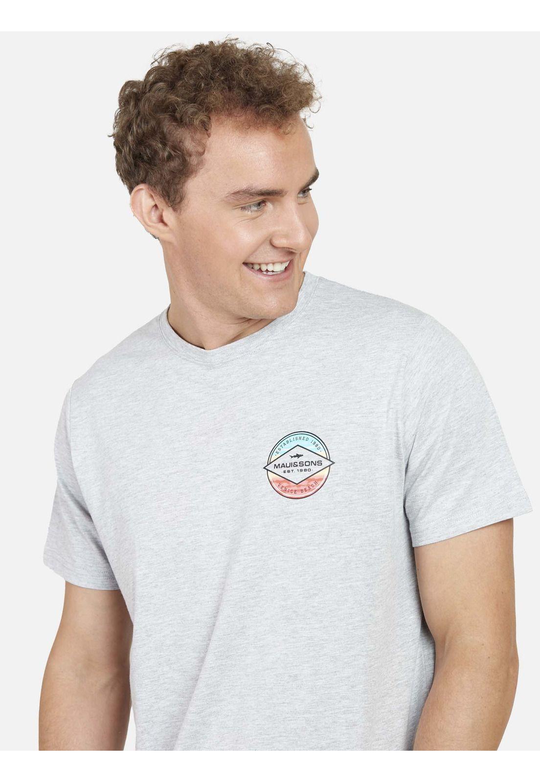 Polera SHIELD SUNSET Hombre Gris Maui and Sons-2