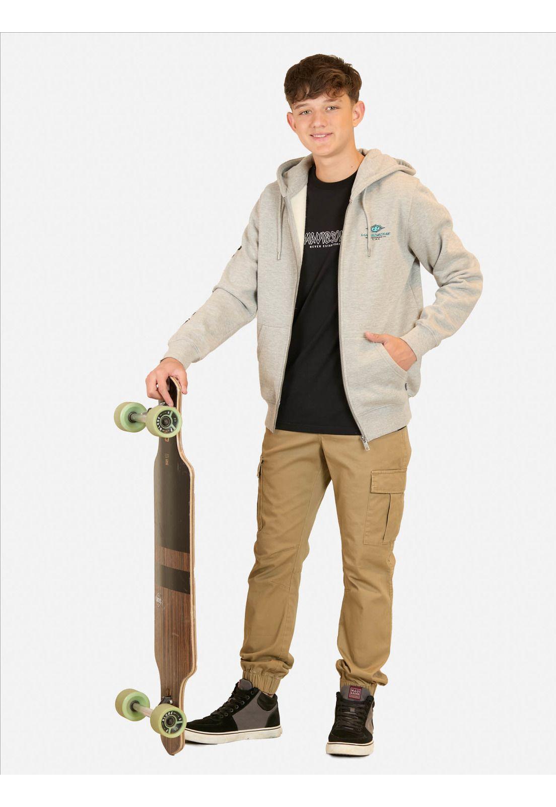 Poleron FZ Mood Gris Infantil Maui And Sons-3