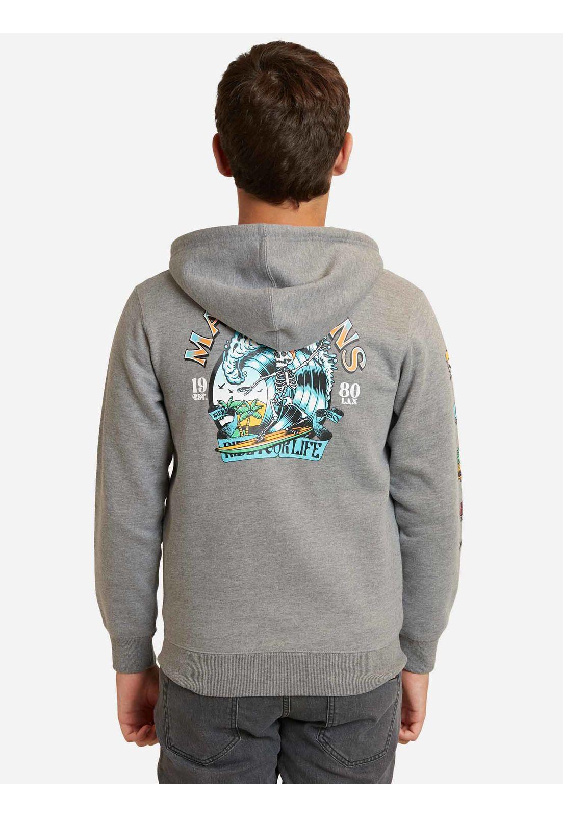 Poleron Pull Over Maui Surfer Gris Infantil Maui And Sons-1