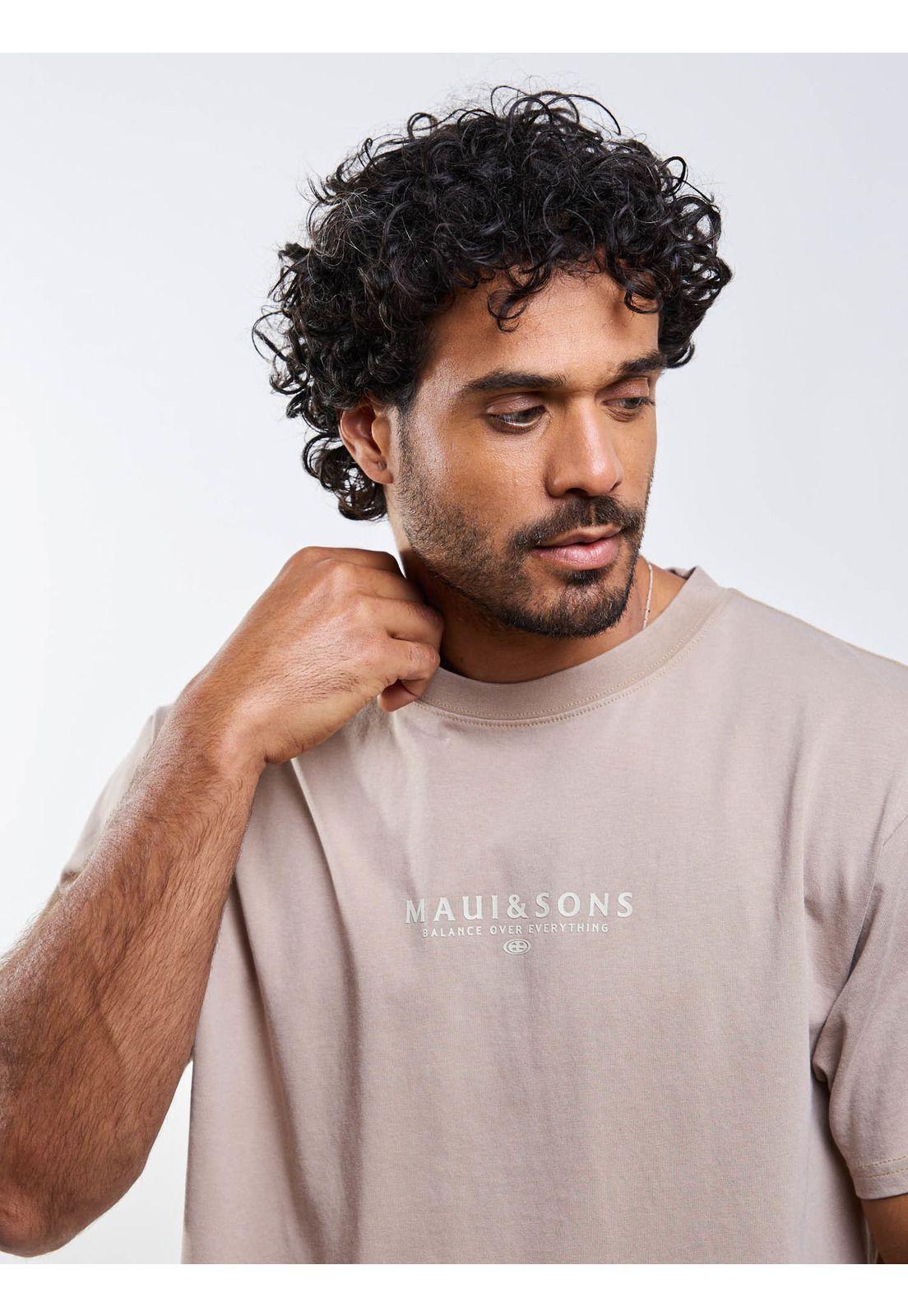 Polera MC Lioel Café Hombre Maui And Sons-3