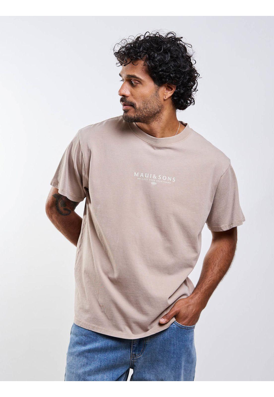 Polera MC Lioel Café Hombre Maui And Sons-4