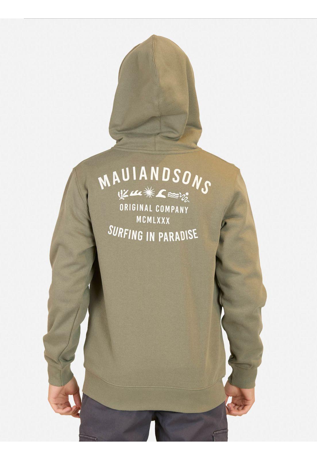 Poleron FZ Hang Verde Infantil Maui And Sons-1