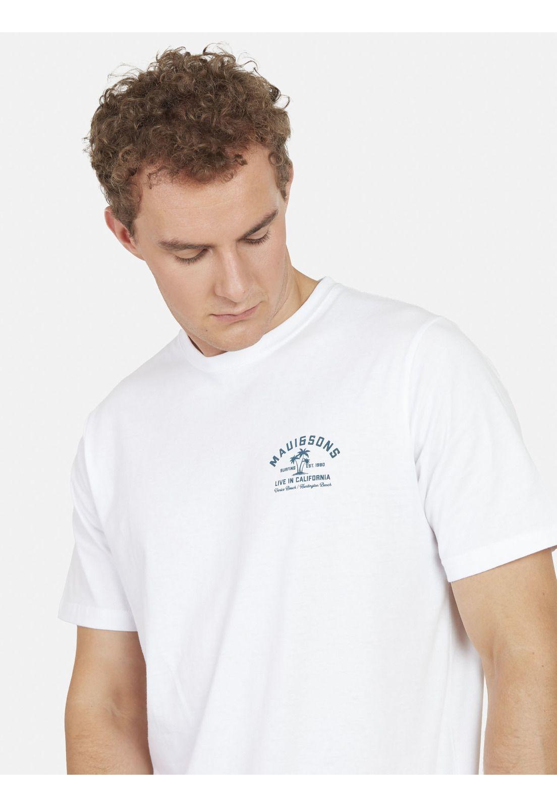 Polera LIVE IN LAX Hombre Blanco Maui and Sons-2
