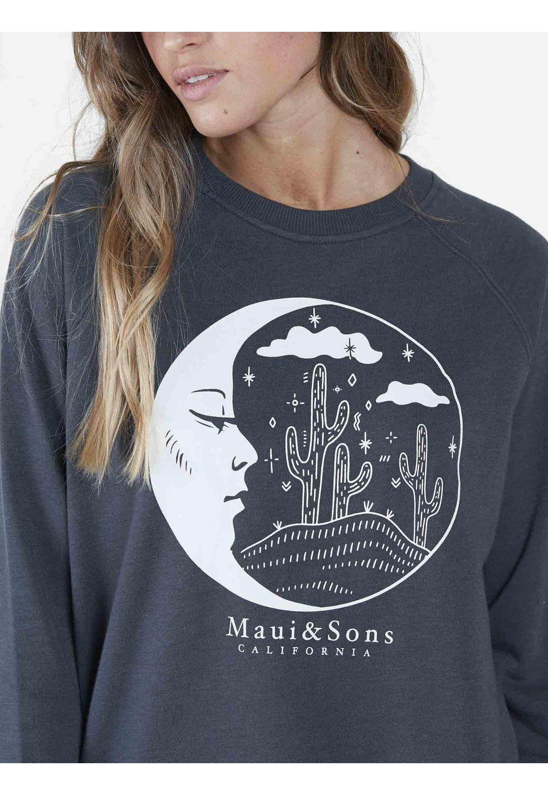 Poleron  Mujer Gris Oscuro 5O641-WV22 Maui And Sons-2