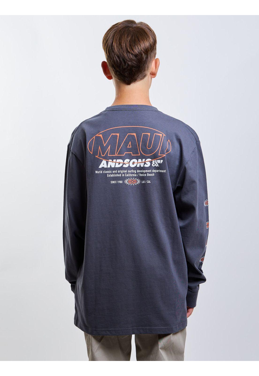 Polera ML Venture Gris Infantil Maui And Sons-1