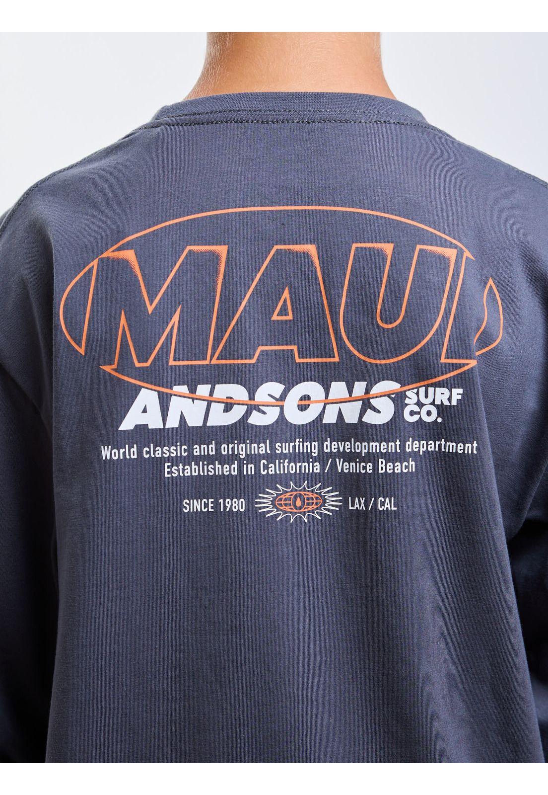 Polera ML Venture Gris Infantil Maui And Sons-3