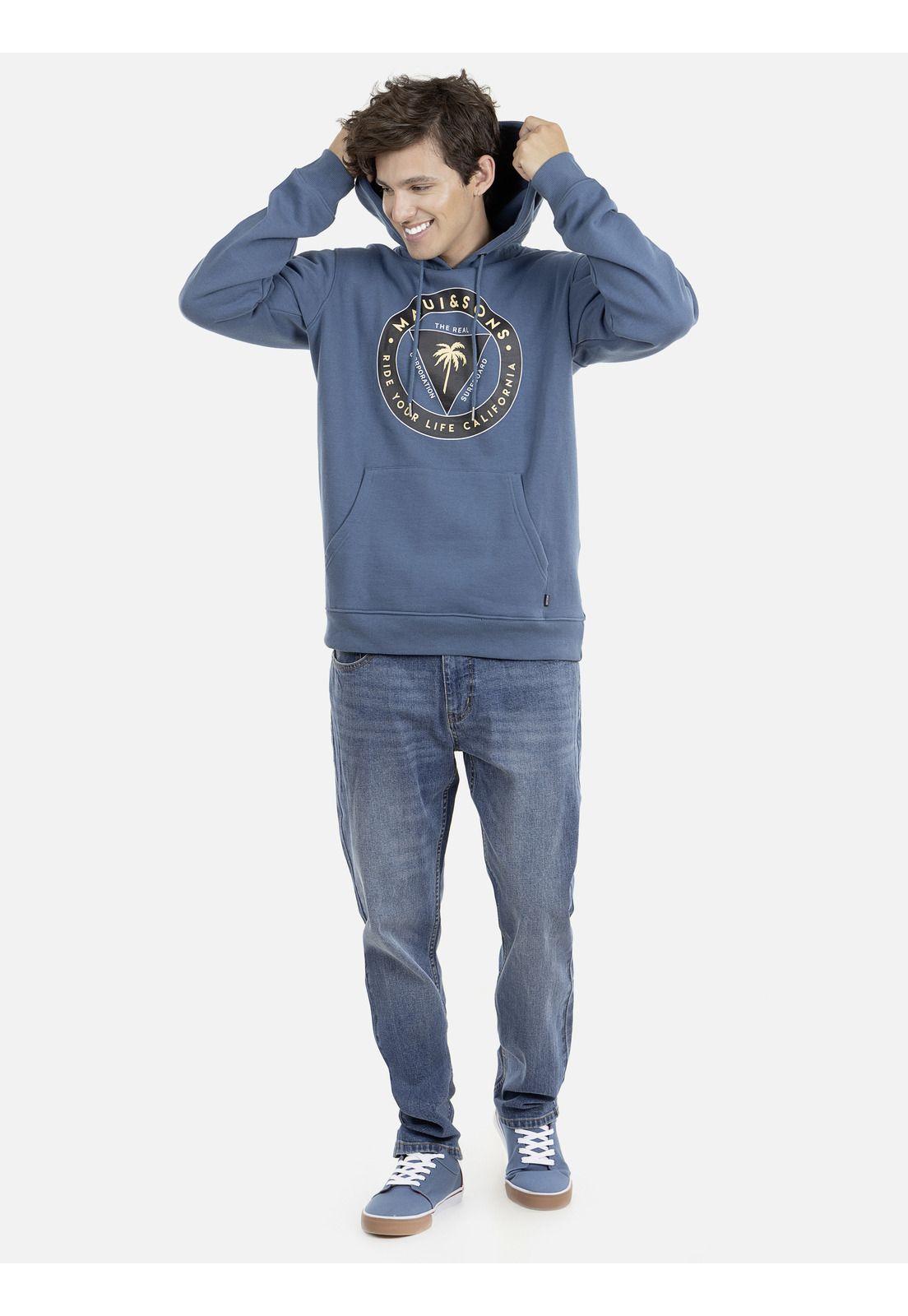 Poleron Hombre 5O427-MI21 Azul Maui and Sons-3