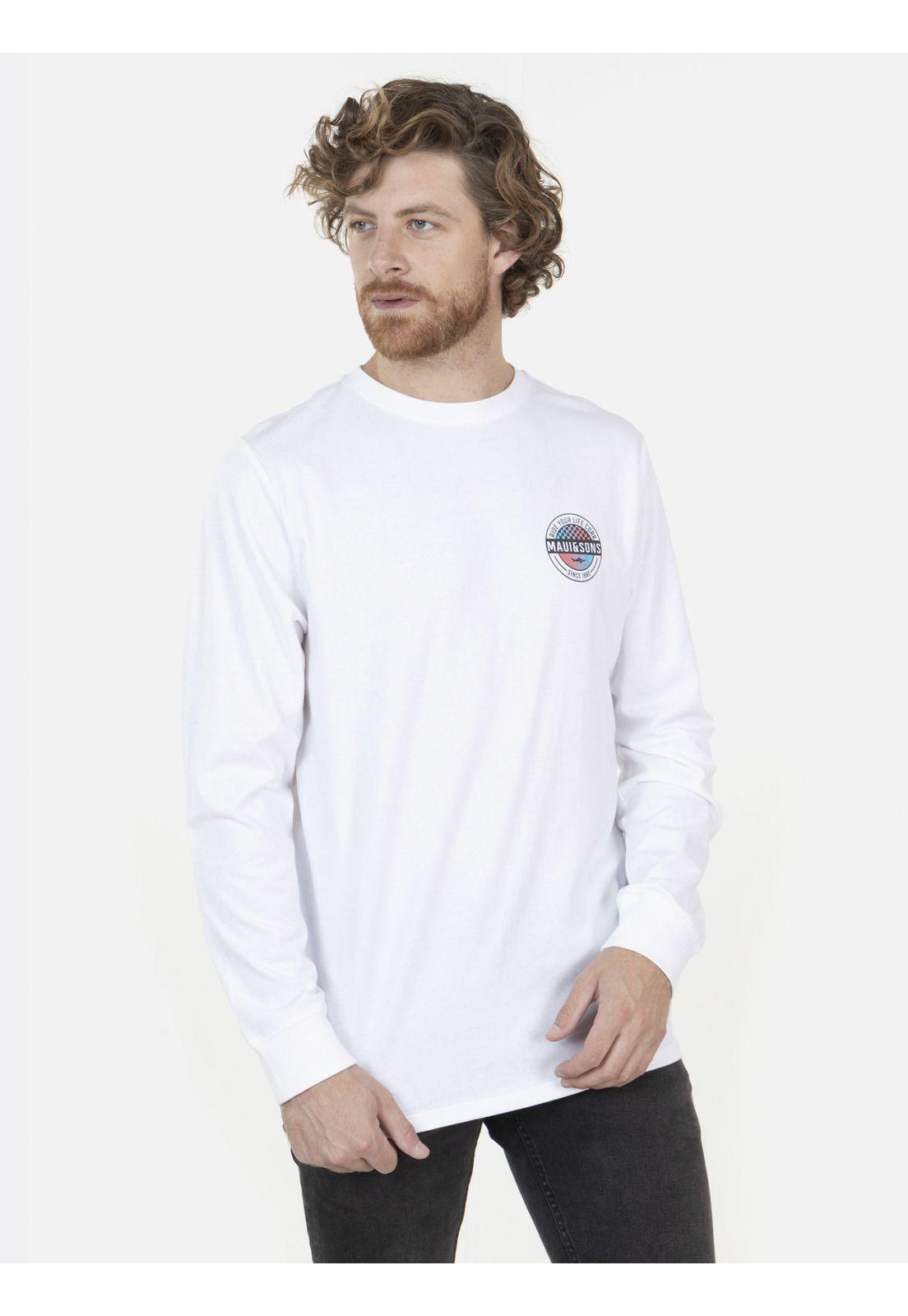 Polera Hombre CHEZZ LS TEE Blanco Maui and Sons-0
