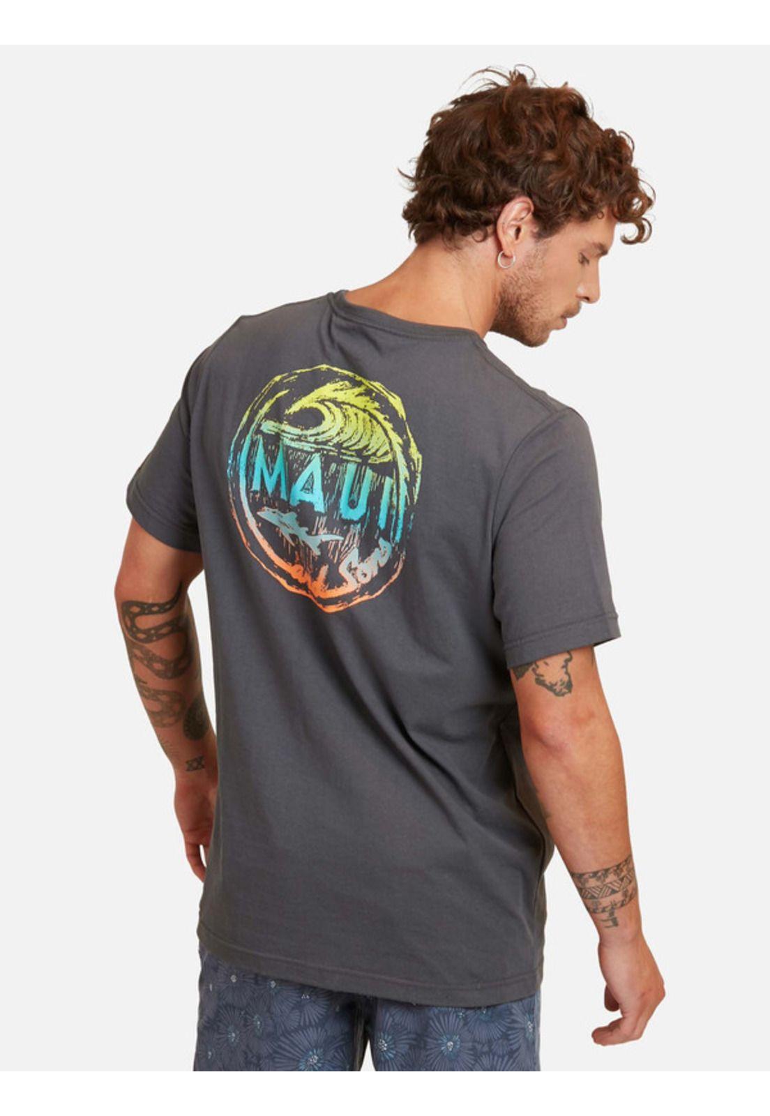 Polera Wave Hunt Hombre Gris Maui And Sons-1