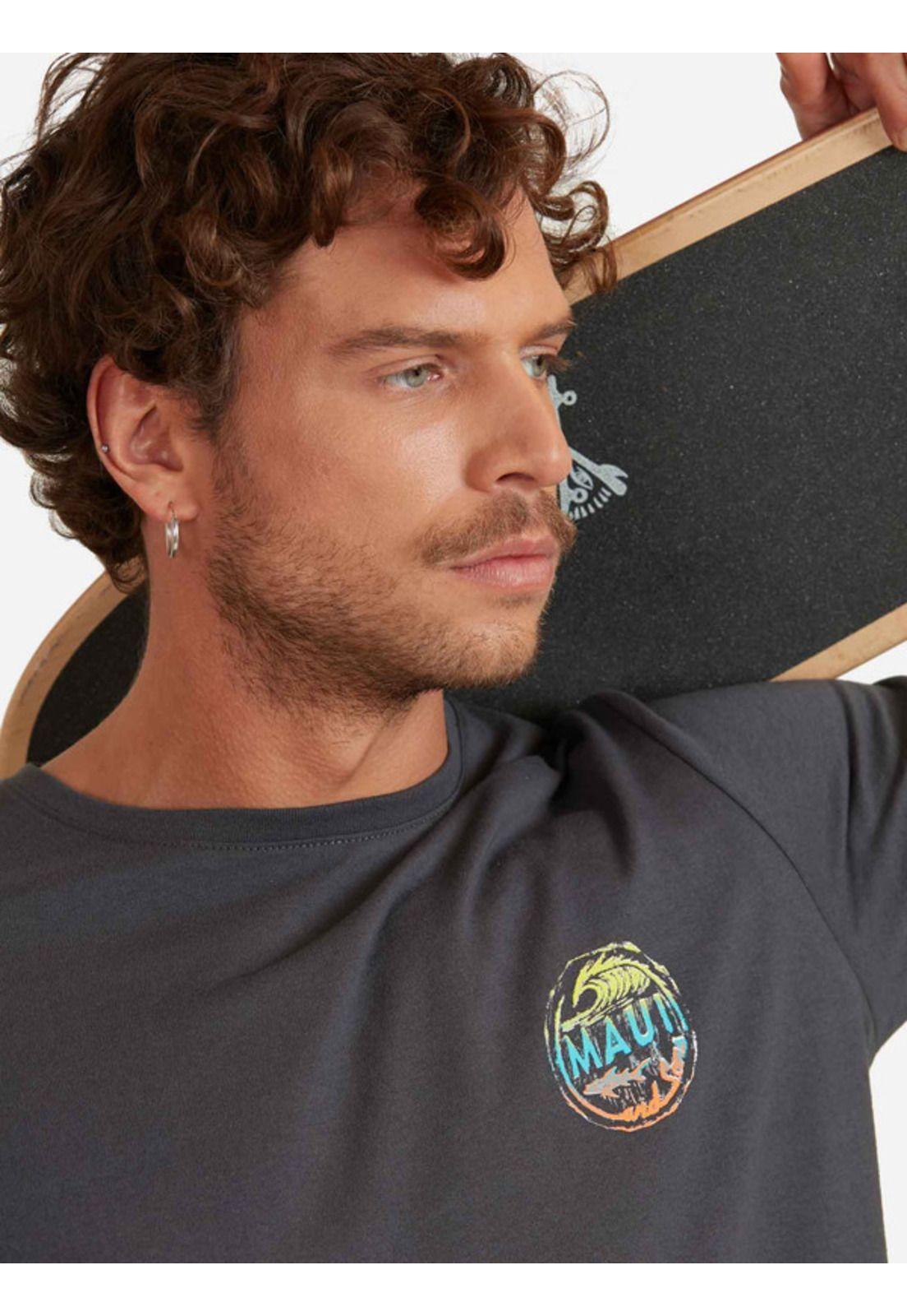 Polera Wave Hunt Hombre Gris Maui And Sons-2