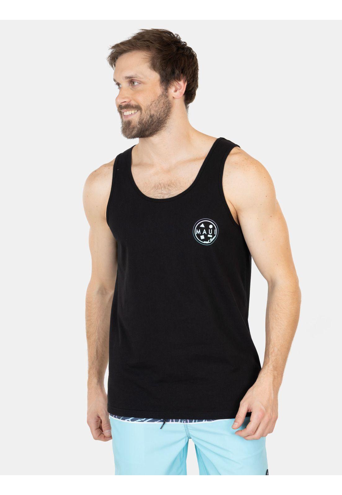 Polera UVP Ola Negro Hombre Maui And Sons-0