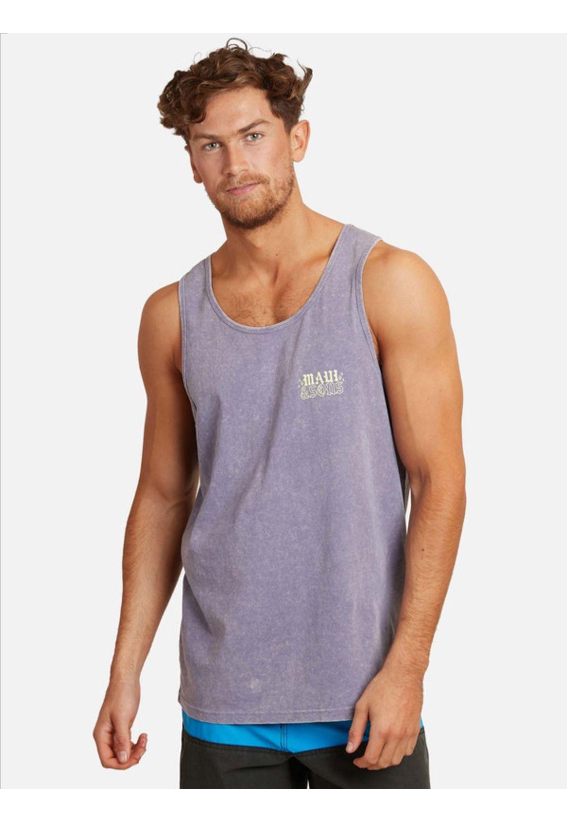 Polera Sm Surf Co. Tanks Morado Hombre Maui and sons-0